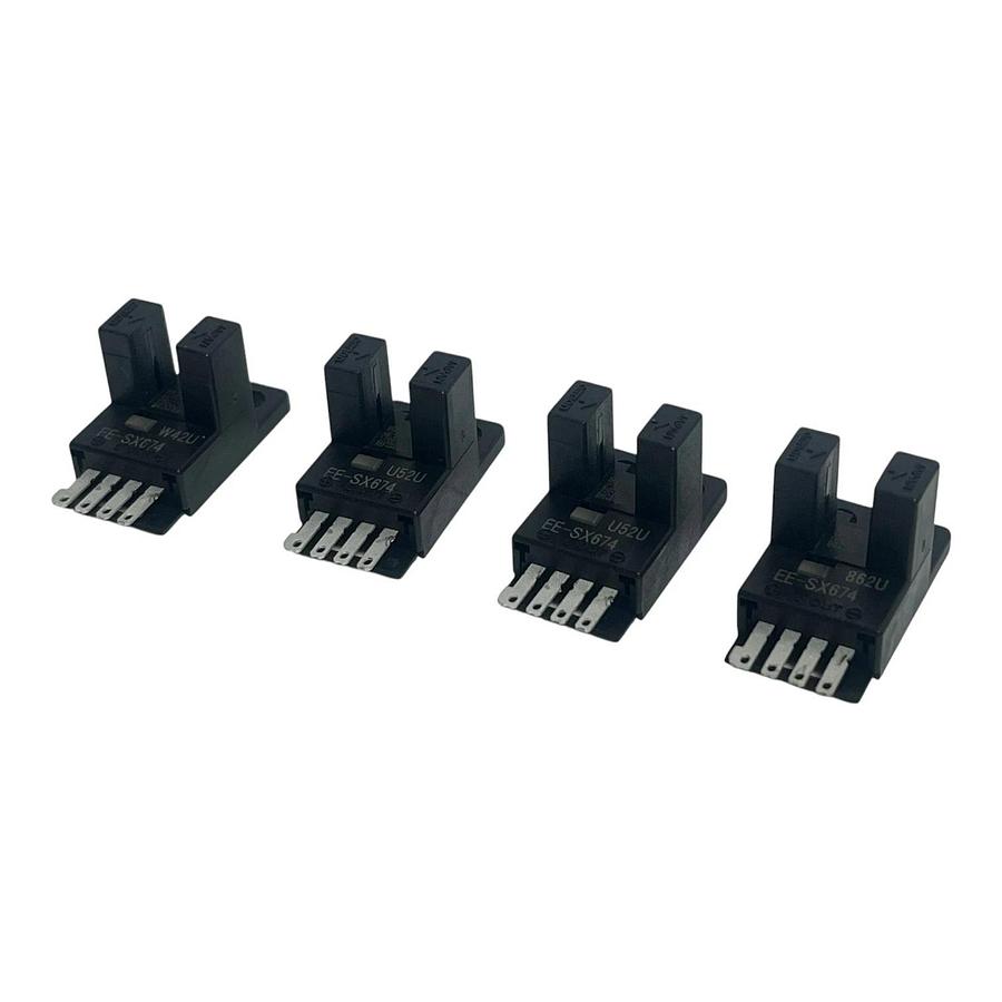 LOT OF 4 Omron EE-SX674 Photomicrosensor Slot Type 5mm NPN Sensors NEW
