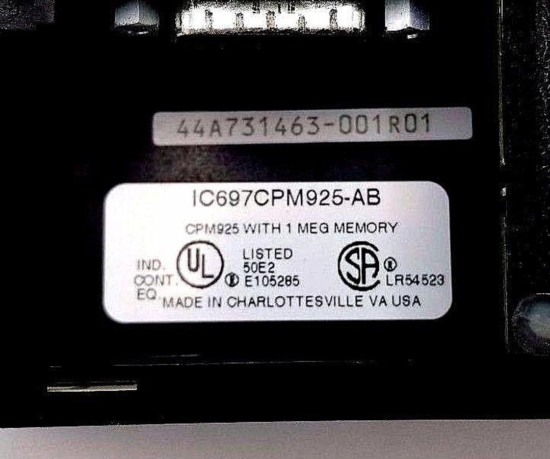 Used GE FANUC IC697CPM925-AB CPU MODULE CPM925 WITH 1 MEG MEMORY IC697CPM925