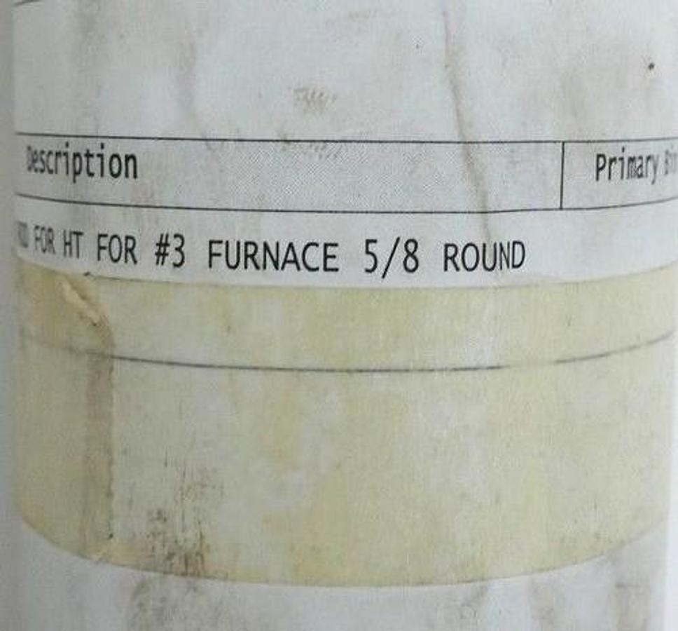 Used NEW STEEL ROD 5/8" ROUND 5 FT LONG, 330 S/S ROD FOR HT FOR #3 FURNACE