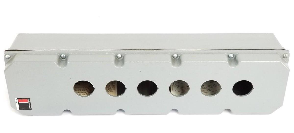NIB EATON CUTLER HAMMER 10250TN21 PUSHBUTTON ENCLOSURE SER. B1 6 ELEMENT