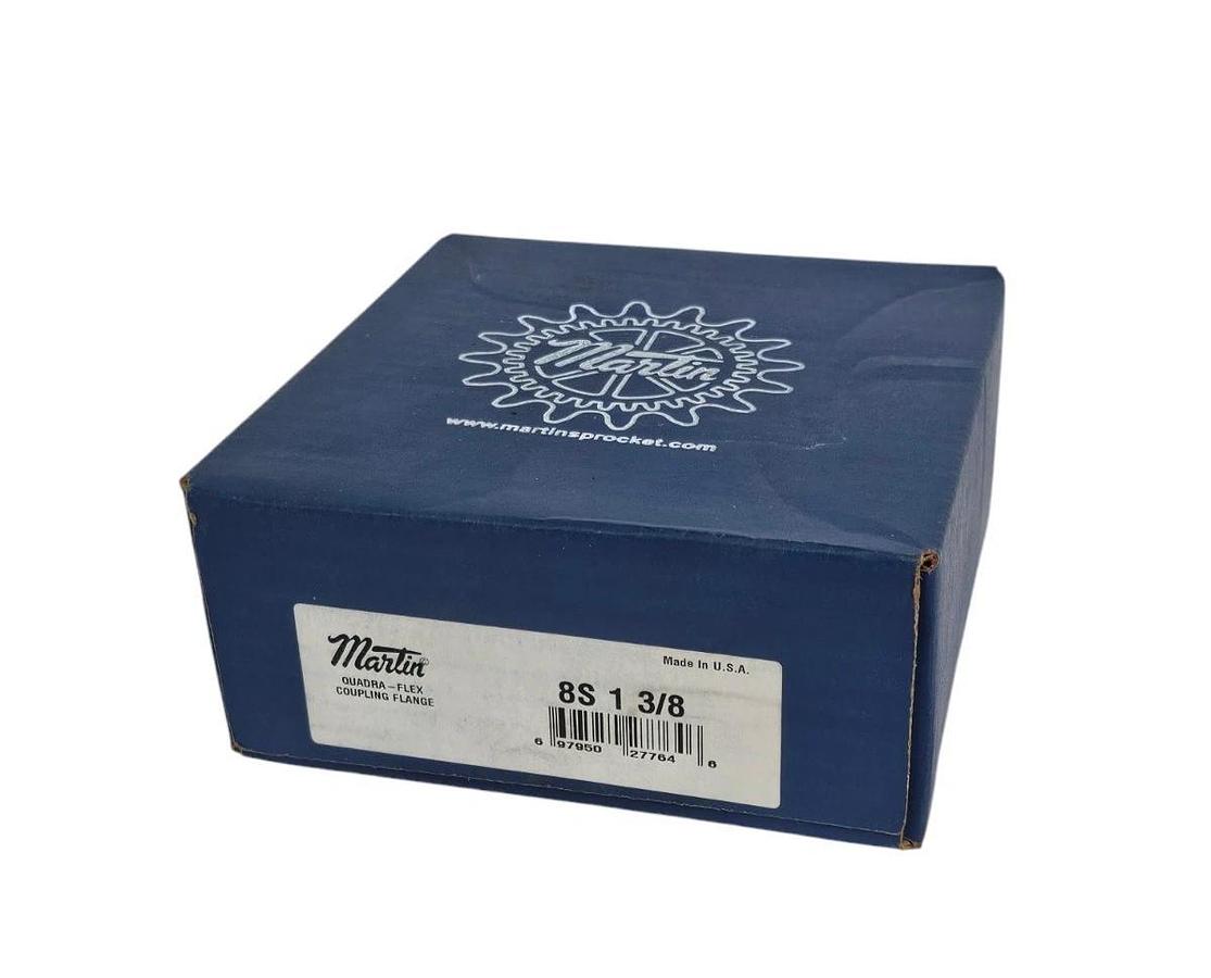 Used NIB MARTIN 8S 1 3/8 QUADRA-FLEX COUPLING FLANGE 188807 1-3/8" Bore 8S138