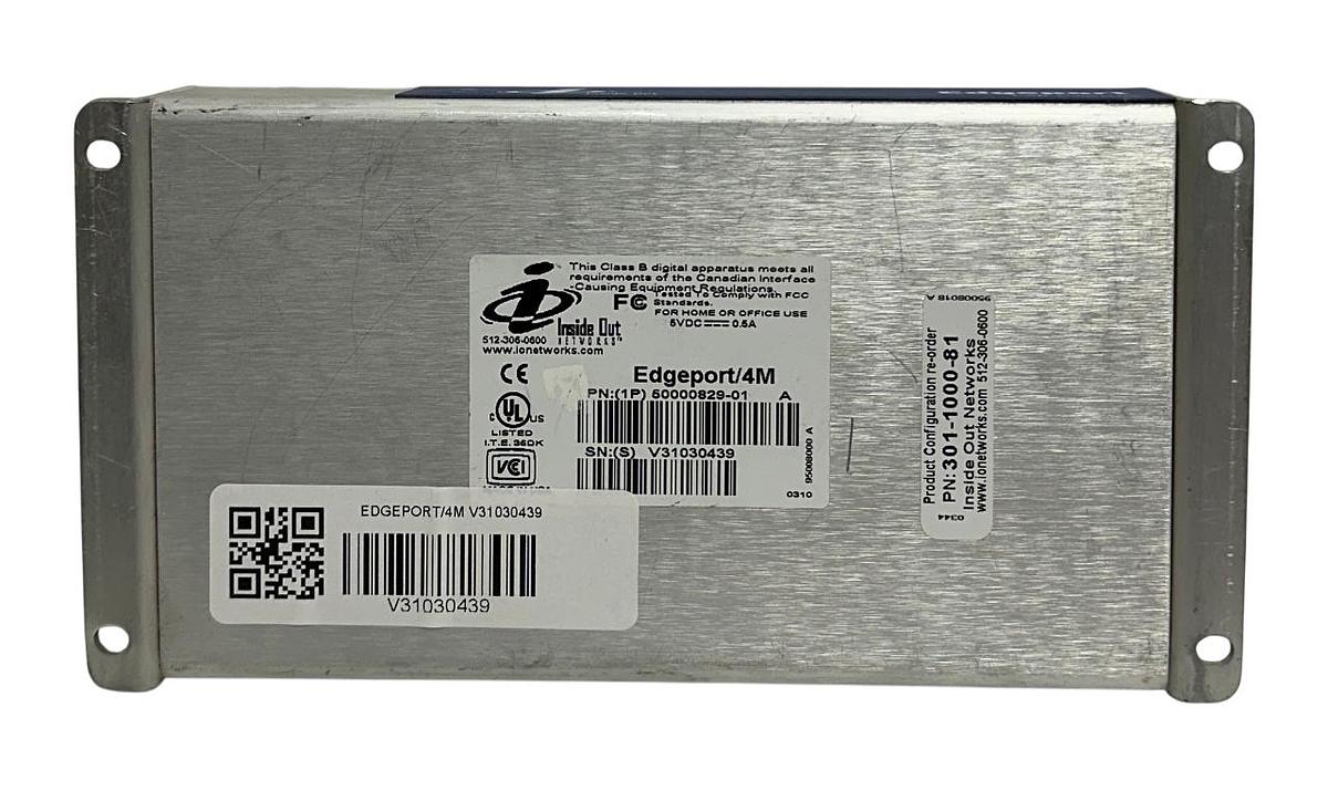 Used INSIDE OUT NETWORKS 50000829-01 / 301-1000-81 EDGEPORT/4M USB CONVERTER 5V USNP