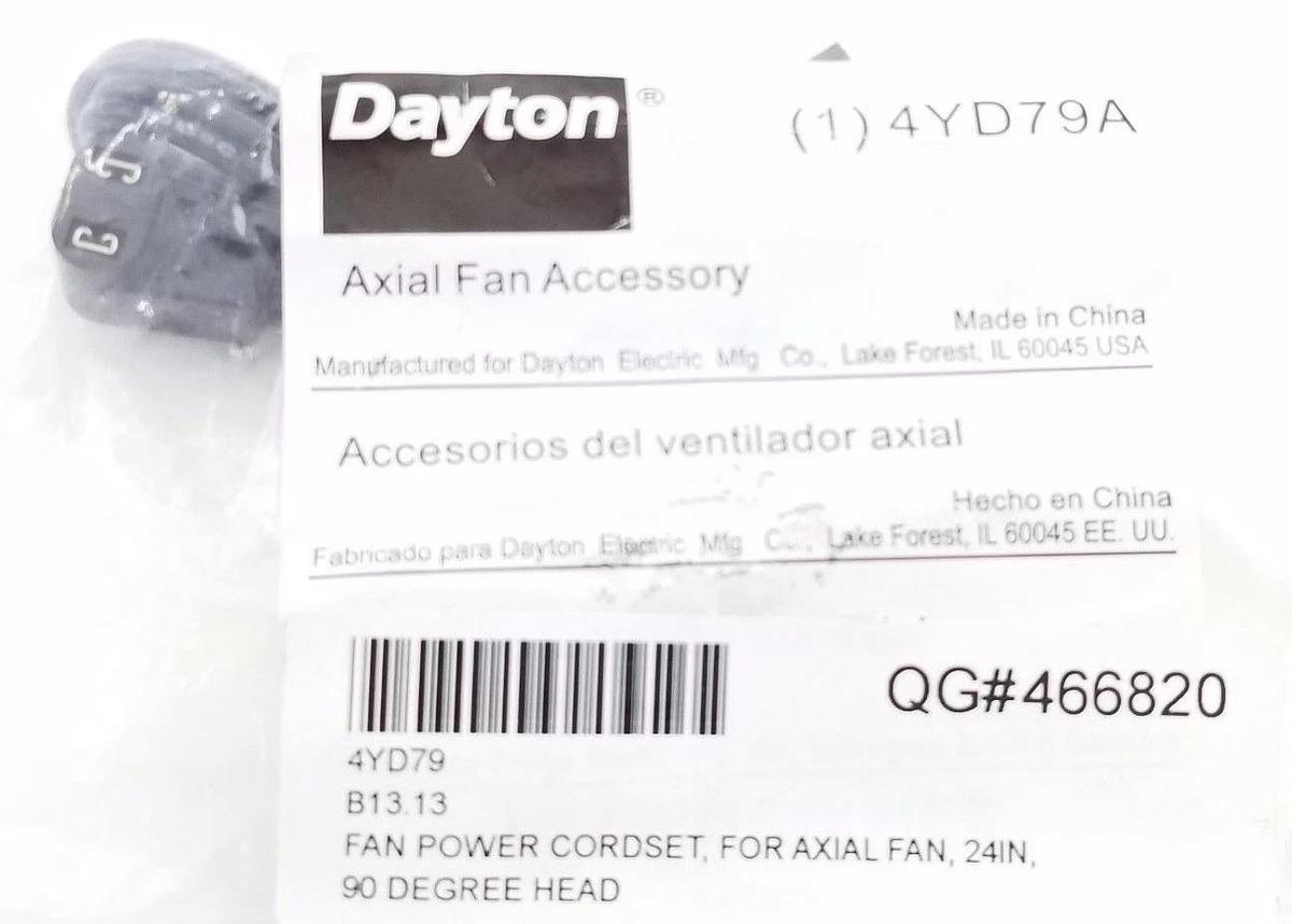 Used NEW DAYTON 4YD79A AXIAL FAN ACCESSOY 24'' 90 DEG. HEAD