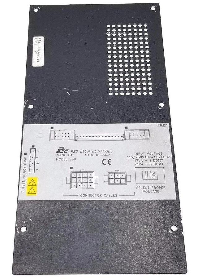 Used RED LION CONTROLS LDD00600 COVER PLATE MODEL LDD