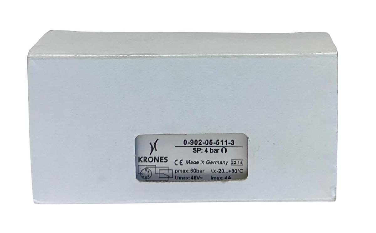 Used KRONES 0-902-05-511-3 / 0902055113 PRESSURE SWITCH 48V 4A MANOMETRIC 60BAR NSMP