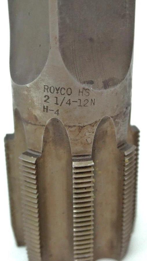 Used 2-1/4" ROYCO 12 NS TAP 2" DEPTH 8 FLUTE, H-4 MADE IN USA