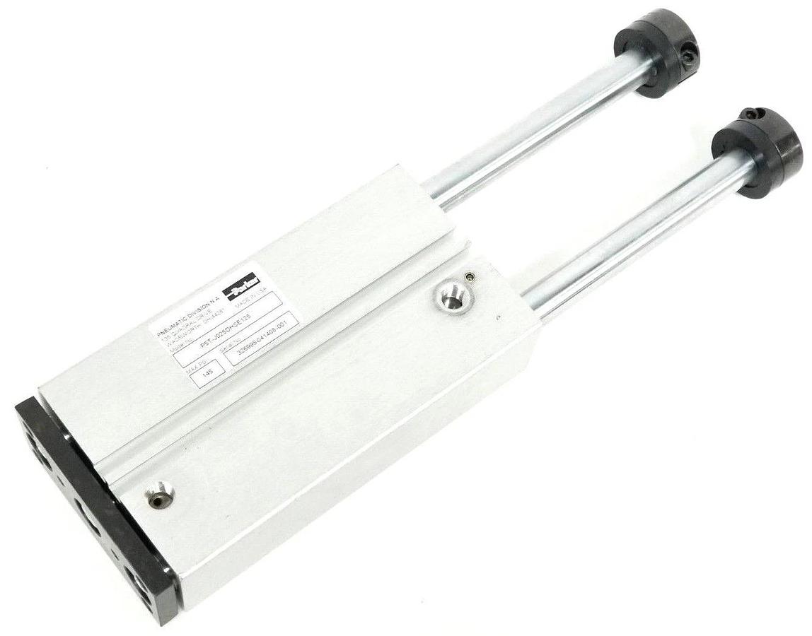 Used NEW PARKER PNEUMATIC P5T-J025DHSE125 SHORT STROKE THRUSTER CYLINDER 145PSI