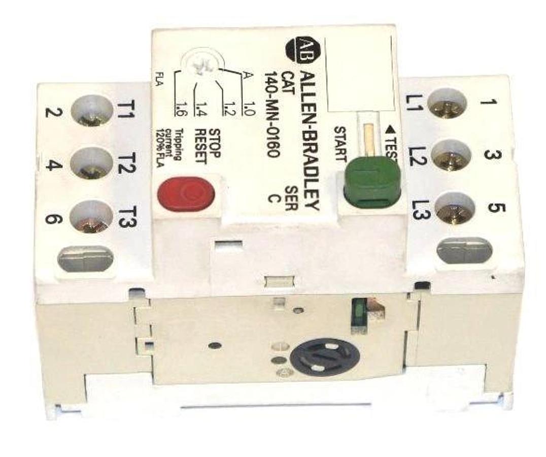 Used ALLEN BRADLEY 140-MN-0160 STARTER MANUAL MOTOR 140MN0160 SER. C
