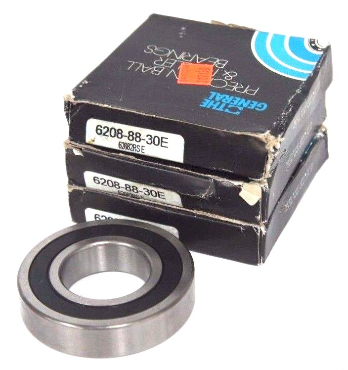 Used LOT OF 3 NIB THE GENERAL 6208-88-30E PRECICION ROLLER BEARINGS 62088830E