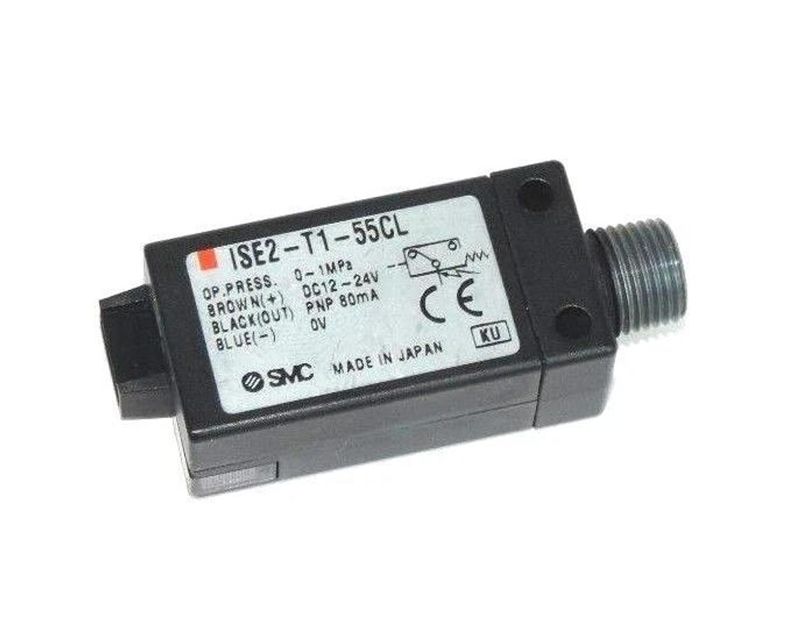 Used LOT OF 2 SMC ISE2-T1-55CL PRESSURE SWITCHES ISE2T155CL, 1/8IN