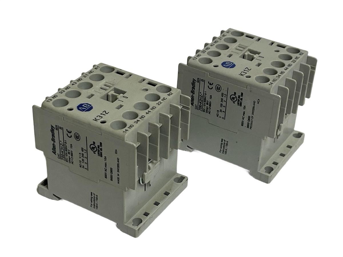Lot of 2 Allen Bradley 700-K31Z-KJ Miniature Control Relay 24V DC - New Surplus