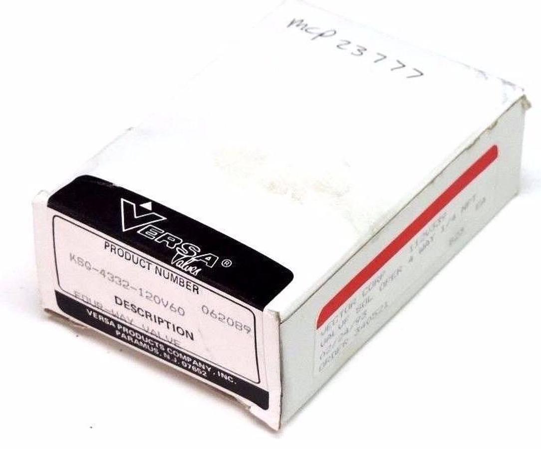 Used NIB VERSA KSG-4332-120V60 FOUR WAY SOLENOID VALVE KSG4332120V60