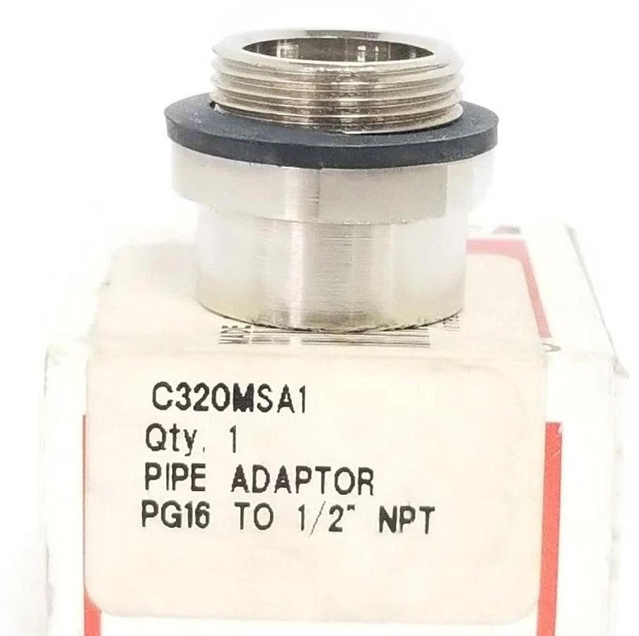 Used NIB EATON CUTLER-HAMMER C320MSA1 PIPE ADAPTOR PG16 TO 1/2'' NPT