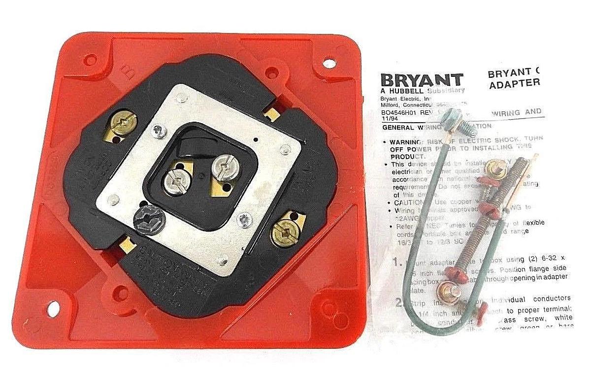 Used LOT OF 2 NEW BRYANT 21254R RECEPTACLES 20A, 125V