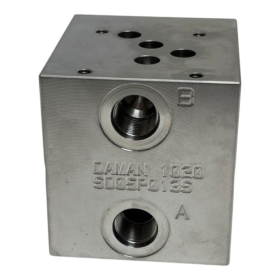 Used Daman SD05P013S 17-4 H1150 Stainless Hydraulic Manifold Block D05 New Surplus