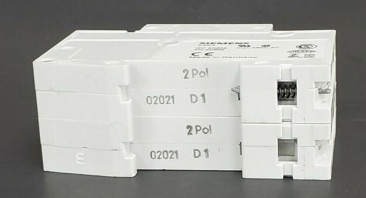 Used LOT OF 4 SIEMENS 5SX22D1 CIRCUIT BREAKERS 5XS2, 5SX22 MAX 480V AC