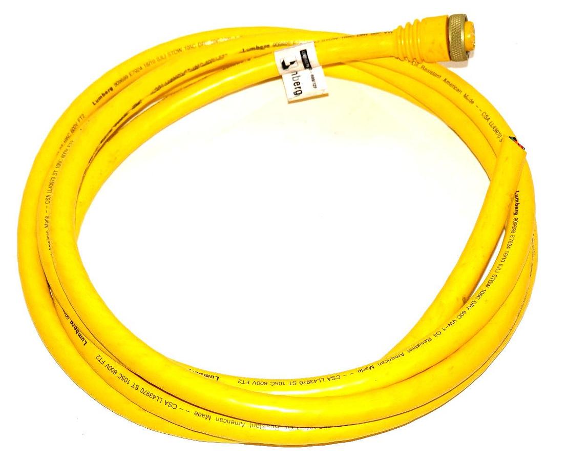Used NEW LUMBERG RK100-699/12F CORDSET 600V,7A