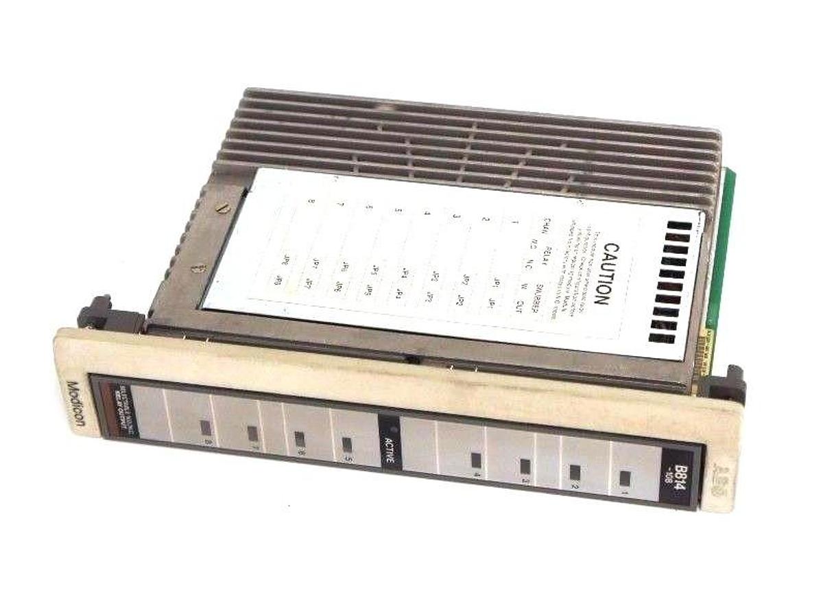 Used SCHNEIDER MODICON AS-B814-108 OUTPUT MODULE RELAY NO/NC 5A/30VDC 4A/230VAC 8PT