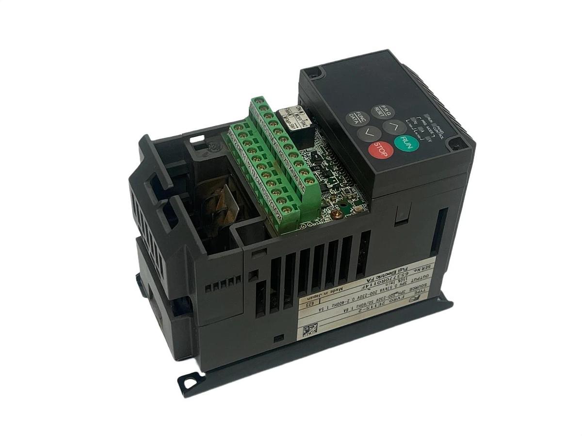 Used Fuji Electric FVR0.2E11S-2 Inverter 0.2kW 1/4HP 230V 3-Phase VFD