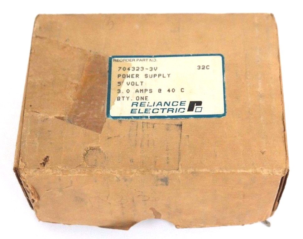Used NIB RELIANCE ELECTRIC 704323-3V POWER SUPPLY 10155X, 5V 3A