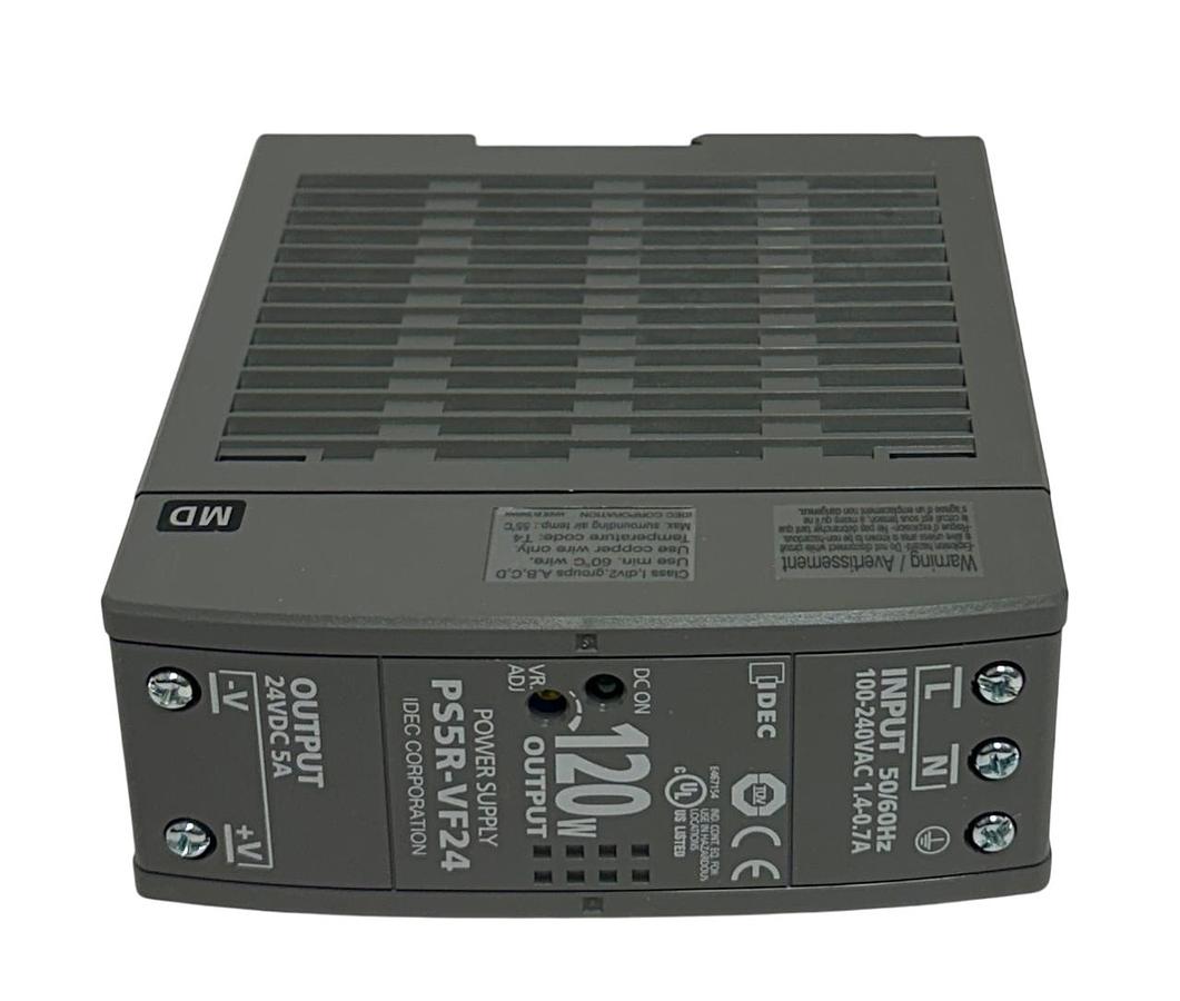 Used IDEC PS5R-VF24 / PS5RVF24 POWER SUPPLY 120W 24VDC OUTPUT 100-240VAC INPUT NSMP