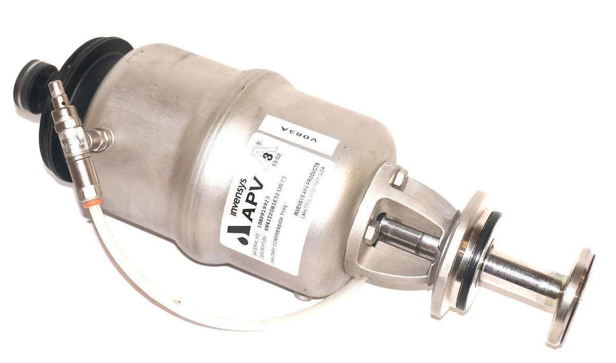 Used INVENSYS APV M18BP819923 SW41T20B1E5Z1NETT SANITARY COMPRESSION VALVE
