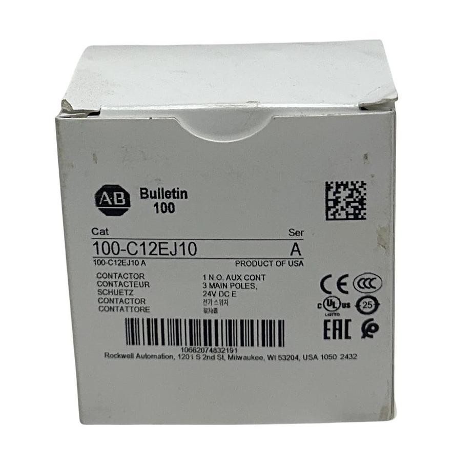 ALLEN BRADLEY 100-C12EJ10 /A BULLETIN 100 CONTACTOR 24VDC 3-POLE OEM *CHIP NSMP