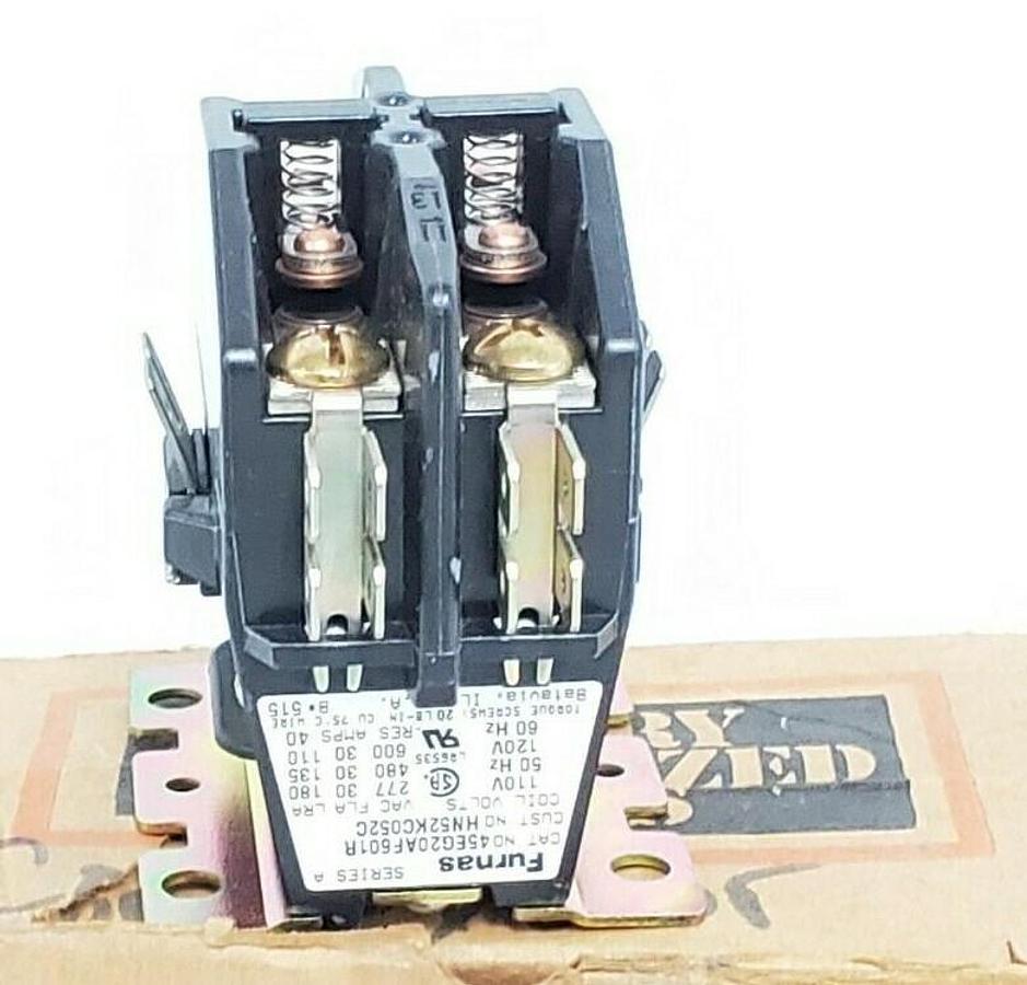Used NEW FURNAS 45EG20AF601R 2-POLE CONTACTOR REPLACEMENT COMPONENTS DIVISION HN