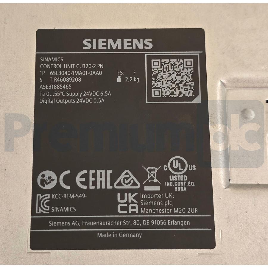 Used Siemens SINAMICS 6SL3040-1MA01-0AA0 SINAMICS Control Unit CU320-2 PN NSMP