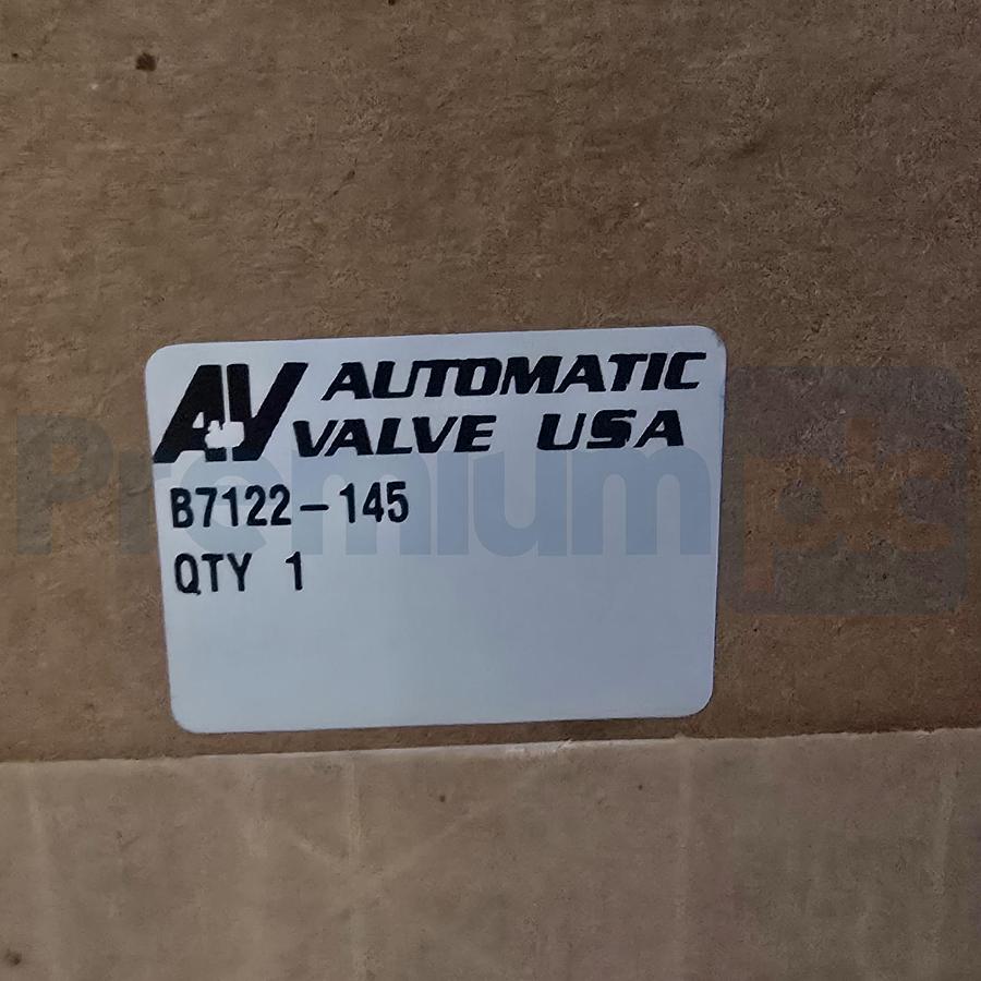 Used Automatic Valve AVCO B7122-145 Solenoid Valve 150PSIG w/2x 6910-010 Coils NSMP
