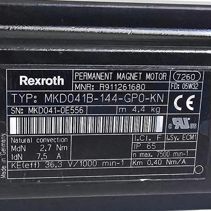 Used Rexroth MKD041B-144-GP0-KN Permanent Magnet Servo Motor | R911261680 | Refurb.