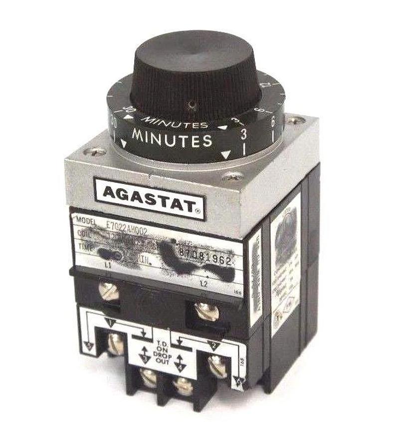 Used TYCO AGASTAT E7022AH002 RELAY 3-30MINUTE TIMING