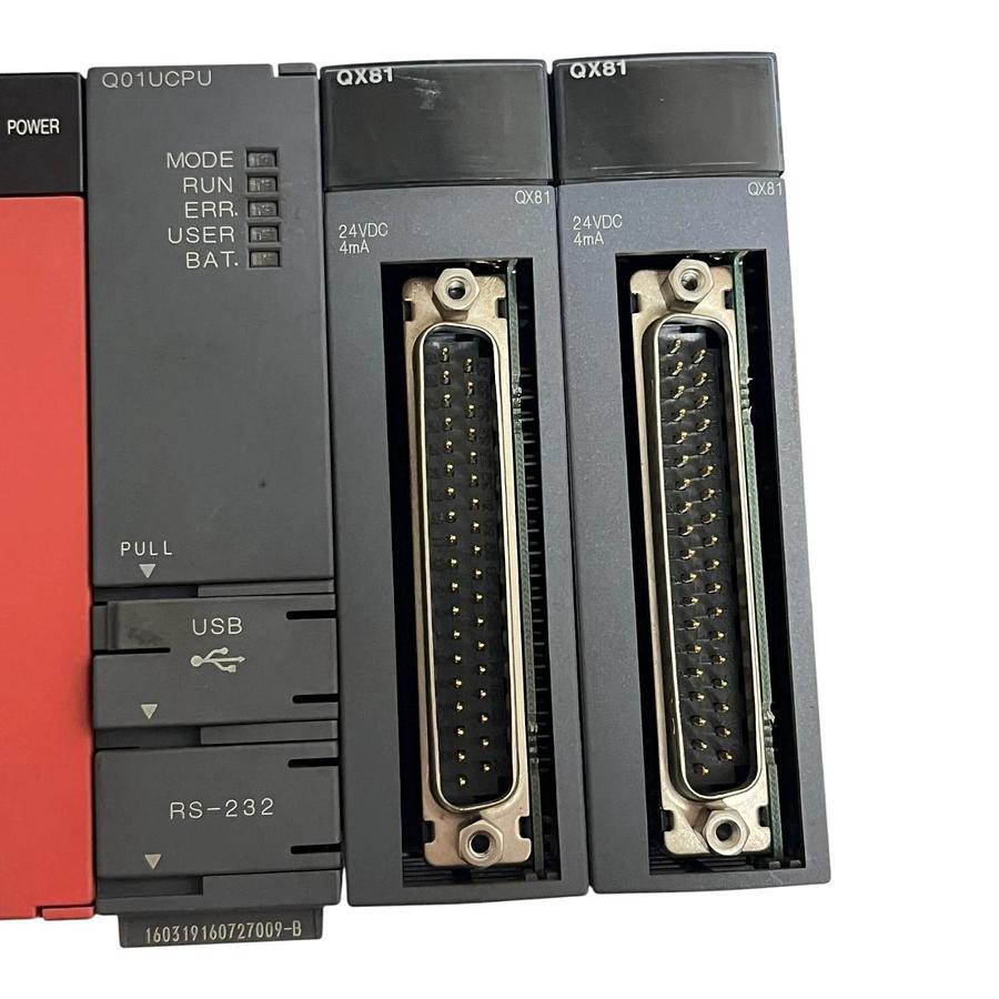 Used Mitsubishi Melsec-Q PLC Rack Q01UCPU Q63P Q312B QX81 QY80 Input Output