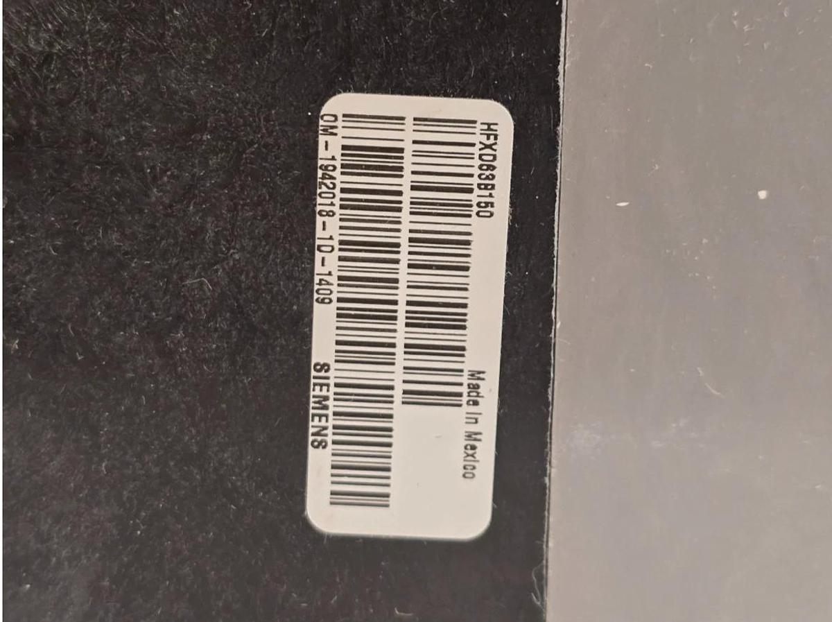 SIEMENS HFXD63B150 SENTRON CIRCUIT BREAKER 3P/150A/600V~/65kA@480V~ w/TRIP NSMP 783643318144