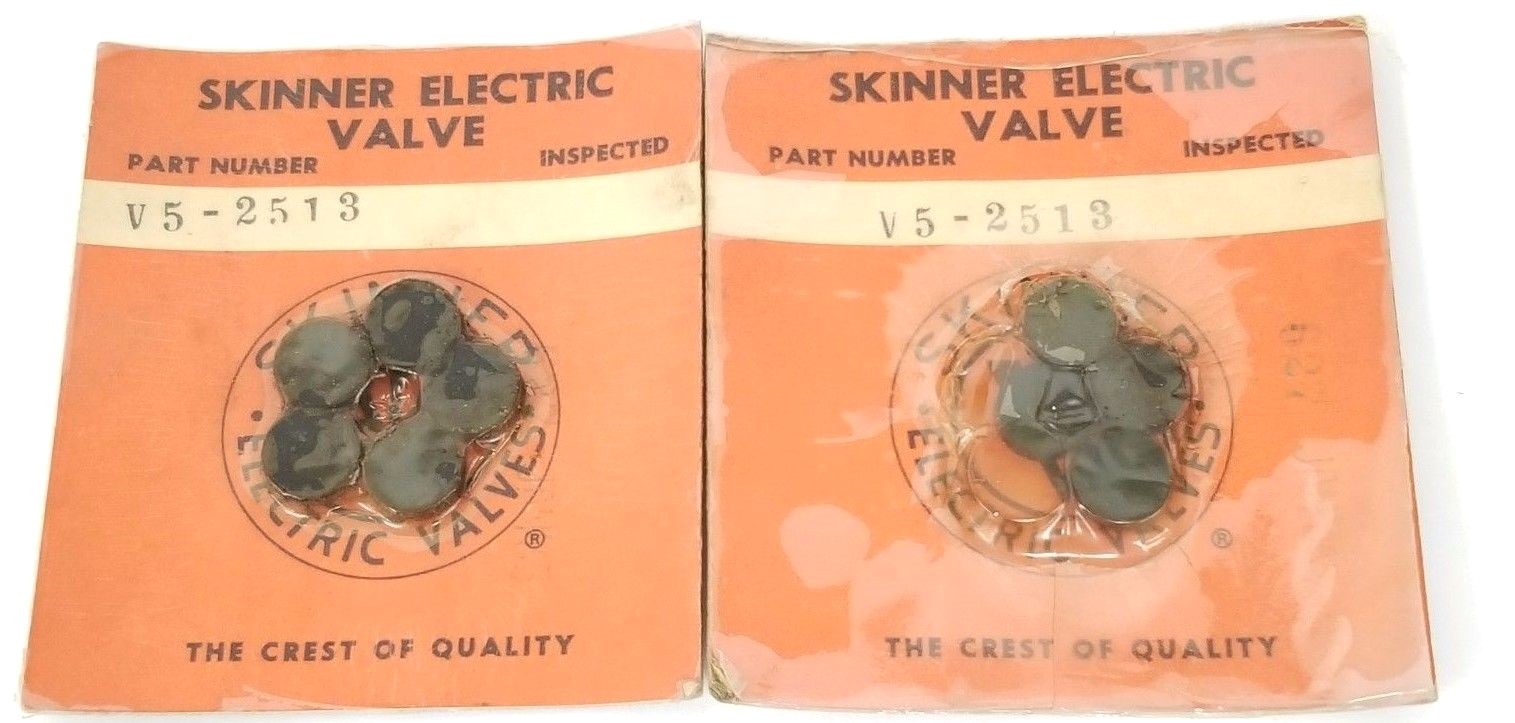 Used LOT OF 2 NEW PACKS OF SKINNER ELECTRIC VALVE V5-2313 PARTS V52513