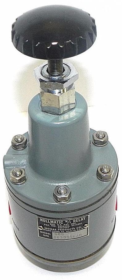Used NEW MOORE PRODUCTS CO. MODEL 680 NULLMATIC RELAY B/M: 6639S16AB