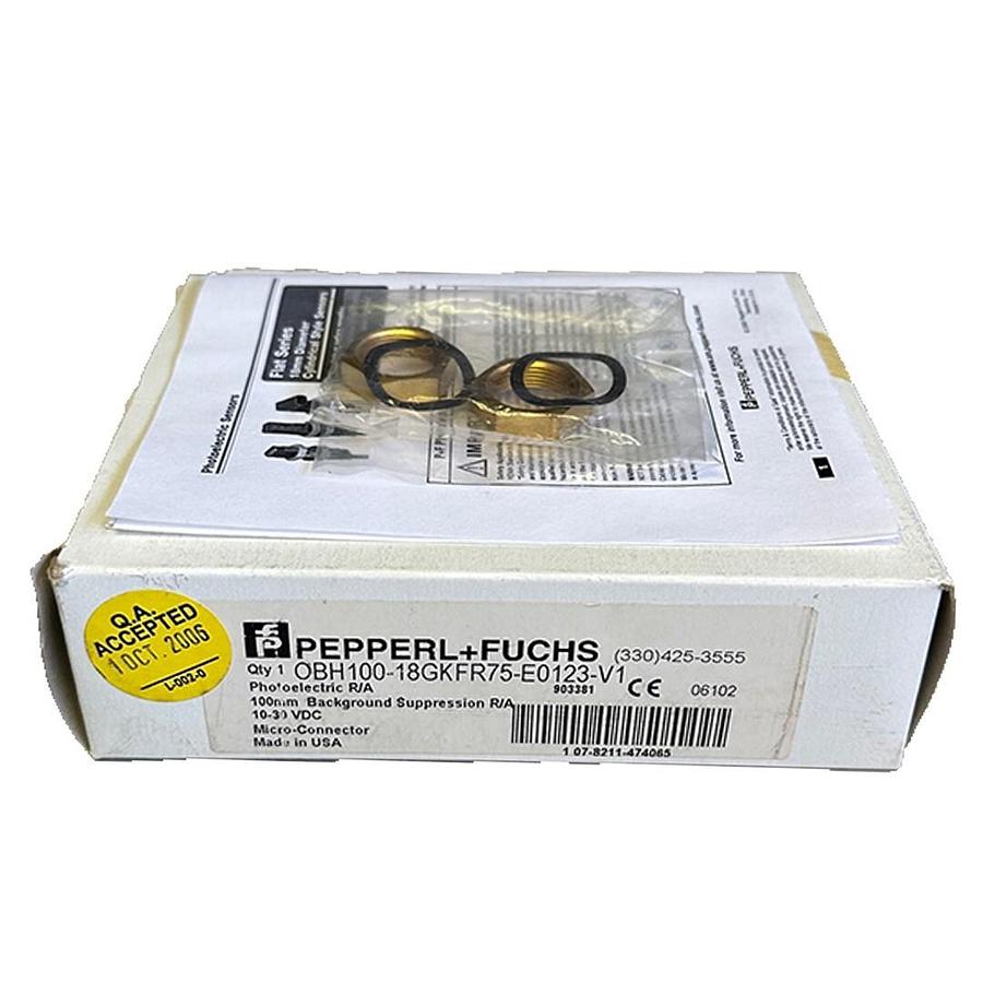 Used NEW PEPPERL+FUCHS OBH100-18GKFR75-E0123-V1 / OBH10018GKFR75E0123V1 SENSOR 903381