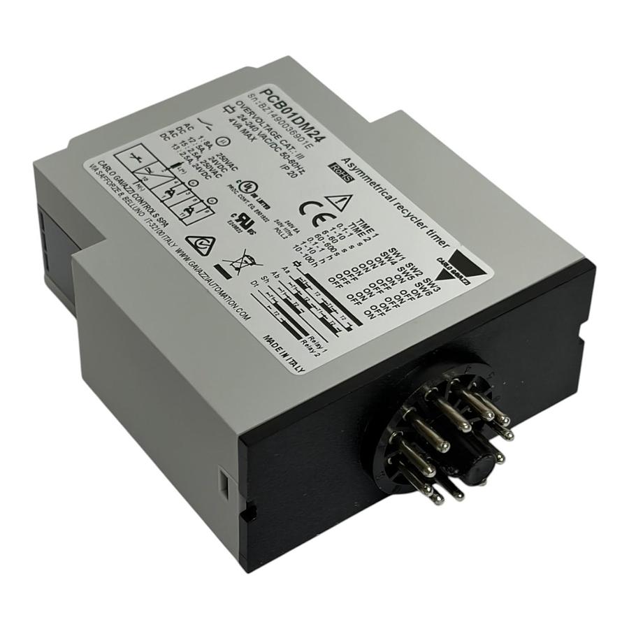 Used Carlo Gavazzi PCB01DM24 Asymmetrical Recycler Timer Relay 24-240V - NSMP