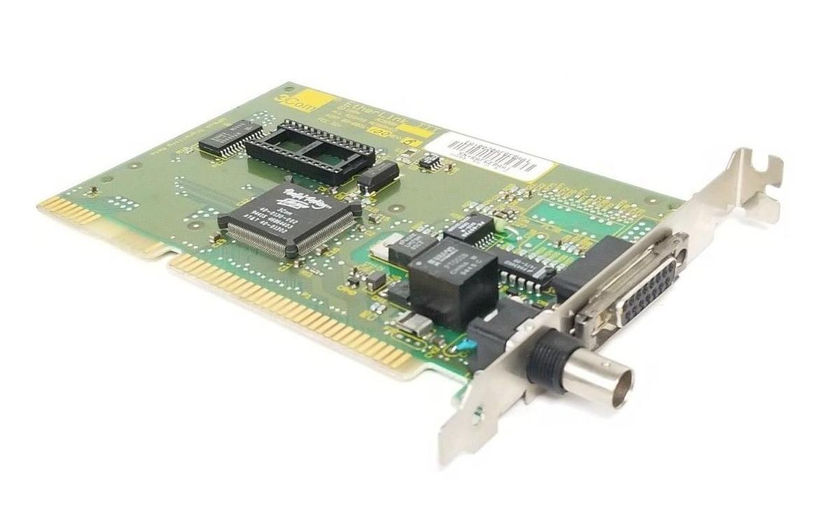 Used 3COM / ETHERLINK III 03-0021-100 COAX AUI CONTROL BOARD REV. B, 3C509B