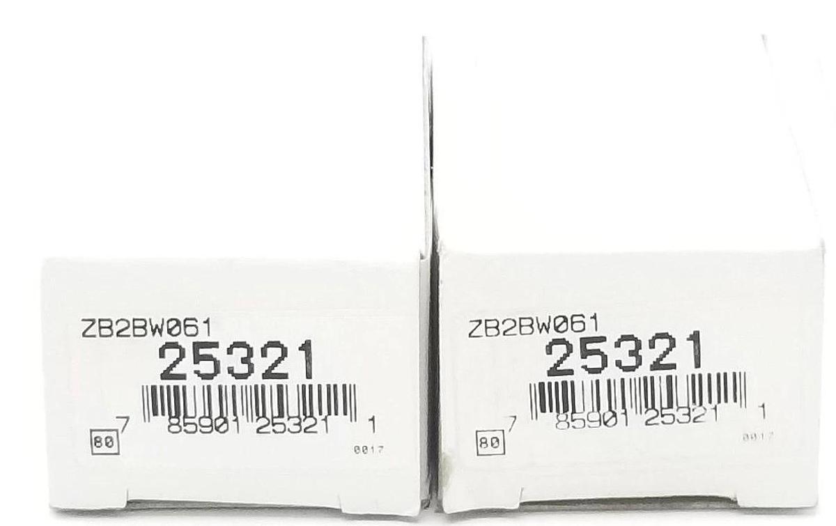 Used LOT OF 2 NIB TELEMECANIQUE ZB2-BW061 LIGHT MODULE ASSEMBLIES 22MM, 24V, ZB2BW061
