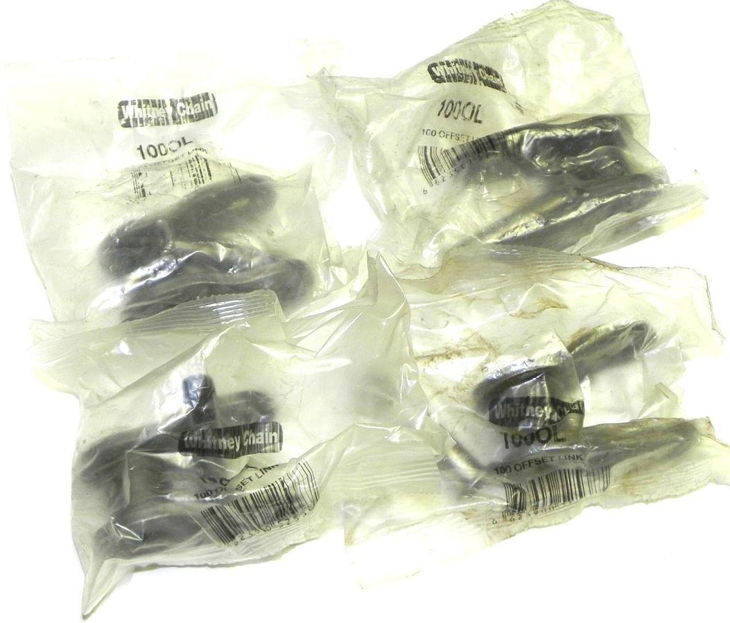 Used LOT OF 4 NEW WHITNEY CHAIN 100 O/L 100 OFFSET LINKS 100OL
