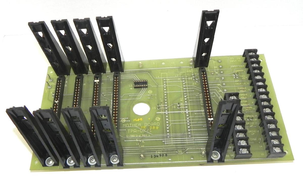 Used KEARNEY & TRECKER TPA-0X/1 MOTHER BOARD C-78973-2 REV. 1