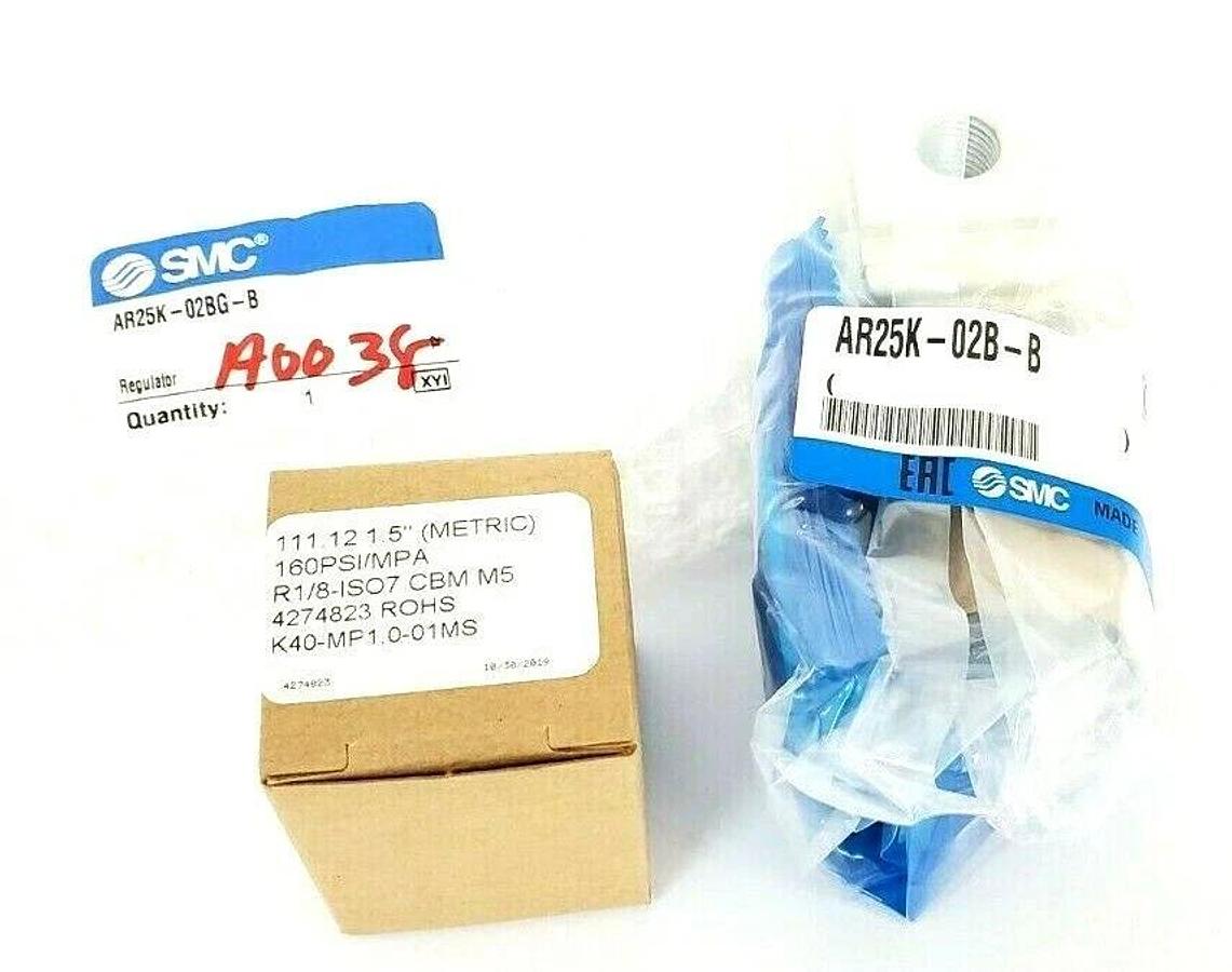 Used NEW SMC AR25K-02BG-B AR MASS PRO 1/4 MODULAR REGULATOR KIT K40-MP1.0-01MS