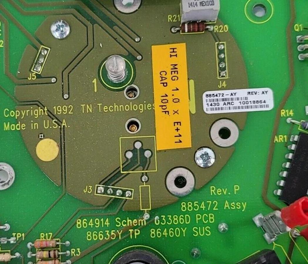 Used TN TECHNOLOGIES 885472 REV. AY AMPLIFIER BOARD REV. P