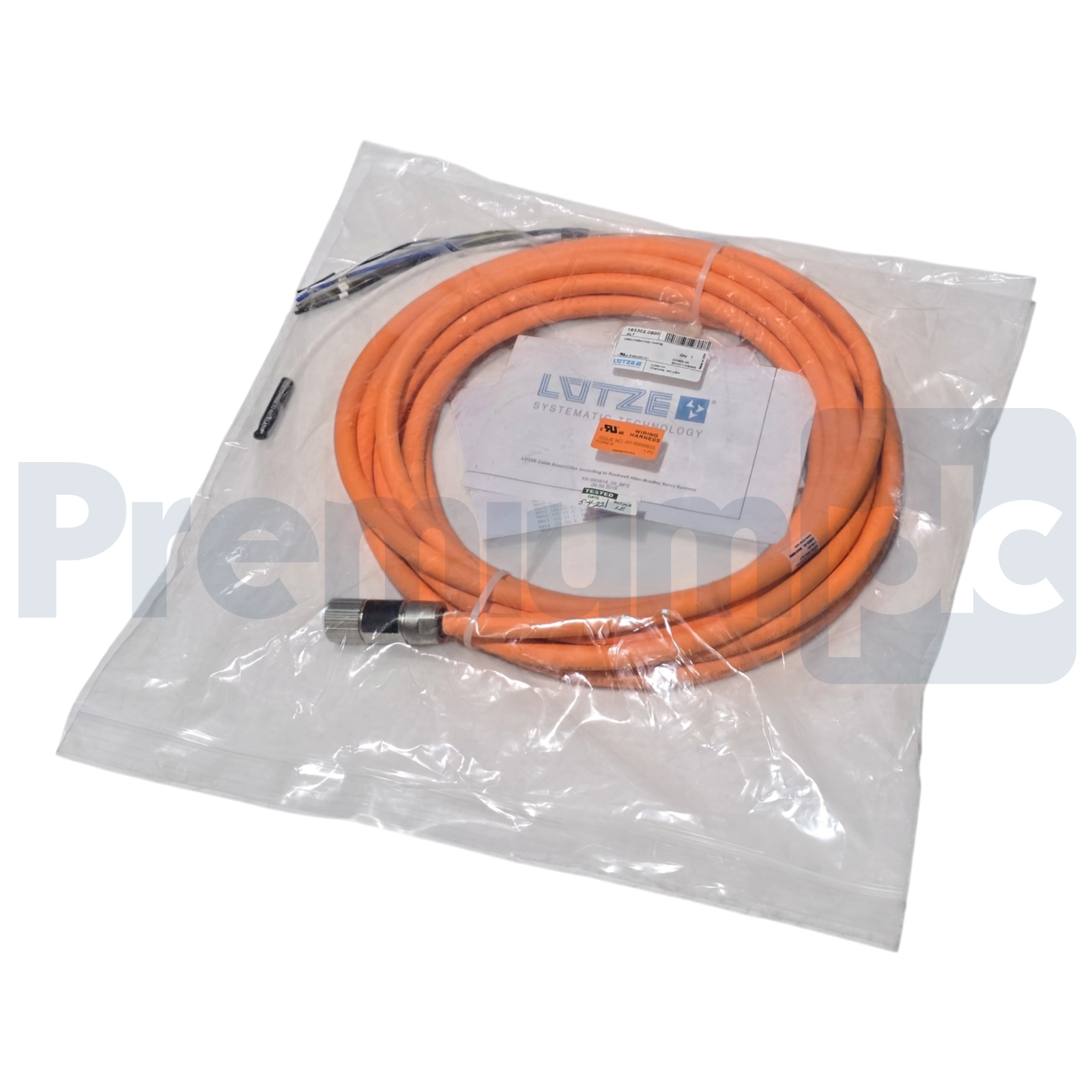 Used Lutze 193302.0900-ALT 2090-CSBM1DG-14AF09 Kinetix Motor Power/Feedback Cable 9m