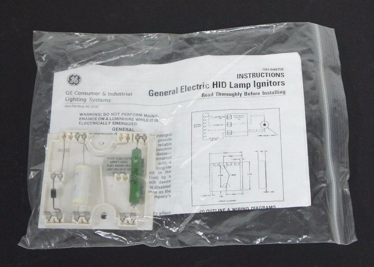 Used NEW GE 35-216700-06Y LAMP IGNITOR 200-400W HPS, 100V LAMP, MAG-REG 60HZ