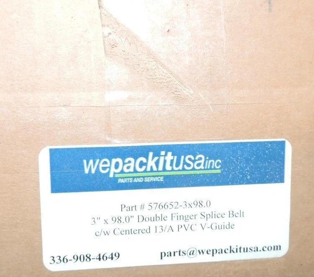 Used NIB WEPACKITUSA INC. 576652-3X98.0 DOUBLE FINGER SPLICE BELT 3'' X 98.0''