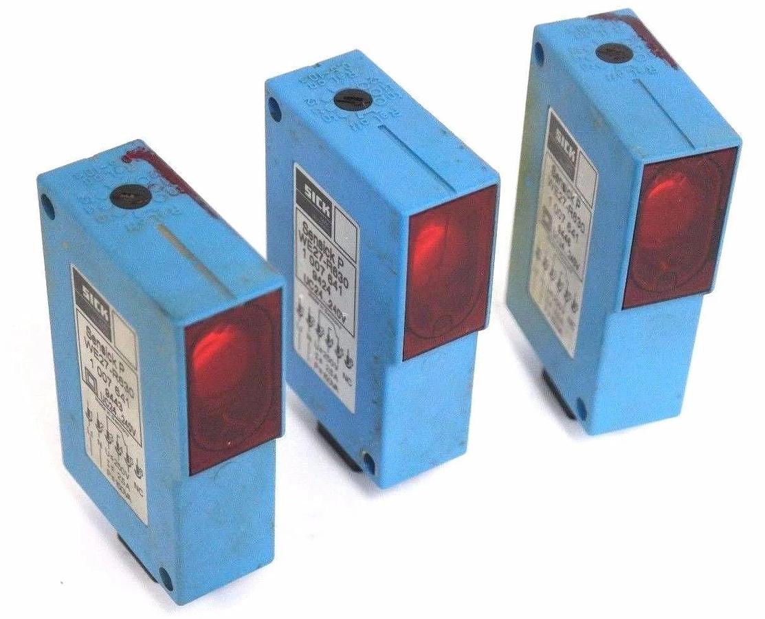 Used SICK OPTIC WE27-R630 PHOTOELECTRIC STATUS INDICATOR 24-240V 2VA - LOT OF 3