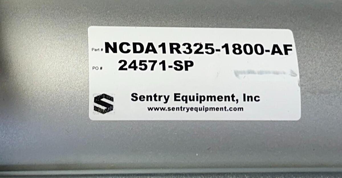 Used SENTRY EQUIPMENT SMC NCDA1R325-1800-AF / NCDA1R3251800AF PNEUMATIC CYLINDER USNP