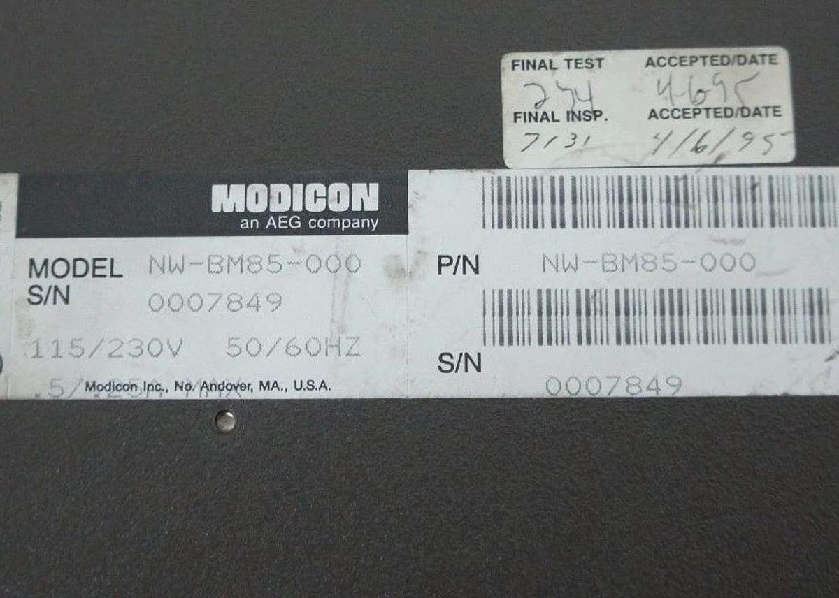 Used MODICON NW-BM85-000 BRIDGE/MUX MODBUS PLUS PROM: AS-S960-005